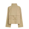 Cath cropped trench coat in a premium cotton-blend fabric with high neck, double-breasted closure, epaulettes, adjustable cuffs and waist-defining belt. Versatile autumn layer to pair with jeans, skirts or tailored trousers.