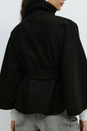 Chloe 2-Pack Cape Bundle featuring two belted capes with high-neck collars, buttoned fronts and detachable waist ties. Soft-touch fabric, flowing drape and versatile colors ideal for layering over dresses, denim or tailored looks.