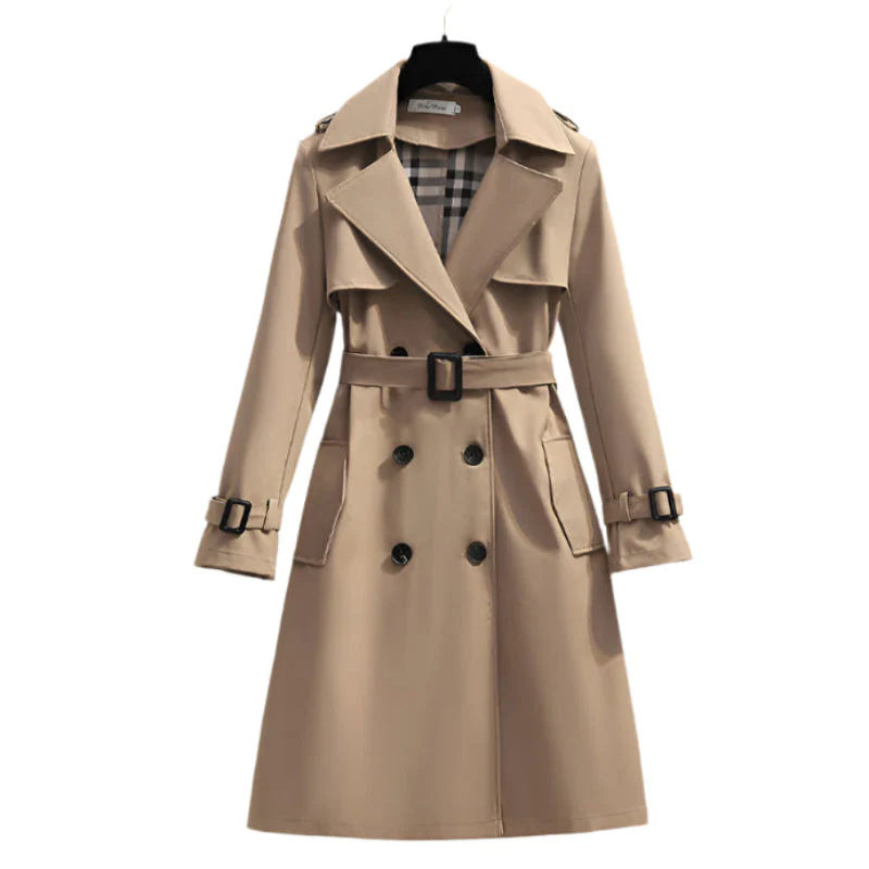 Winter; available in Khaki, Black, Beige and Blue, sizes S–4XL—elegant, versatile outerwear.